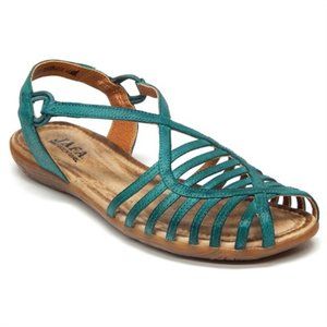 Jafa Leather Aqua Strappy Sandals 118 / Size 40/US 9